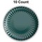 10 Count Scalloped Black Aqua Paper Plates for Party Dinner Birthday Events 10.5 Inch